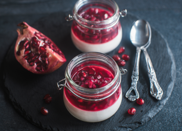 Gránátalmás panna cotta