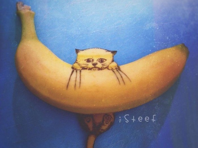 Banánból művészet